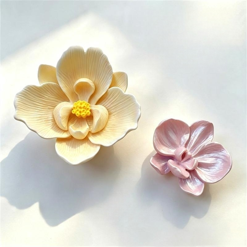 Potsticker Mold - 3D-Schmetterlingsorchideen-Silikonform, Blumenform für Aromagips, Epoxidharz, Bastelarbeiten,