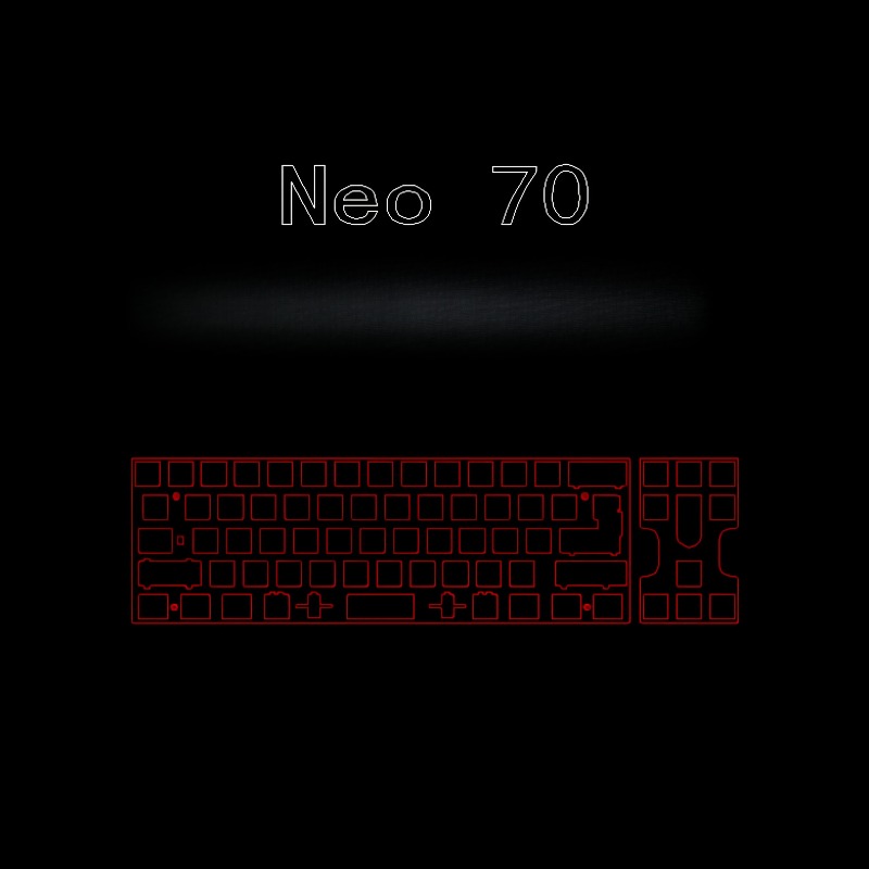 Crepe Pan Carbon - Neo70 Tastatur-Positionierungsplatte Maßgefertigte Aluminium PC POM